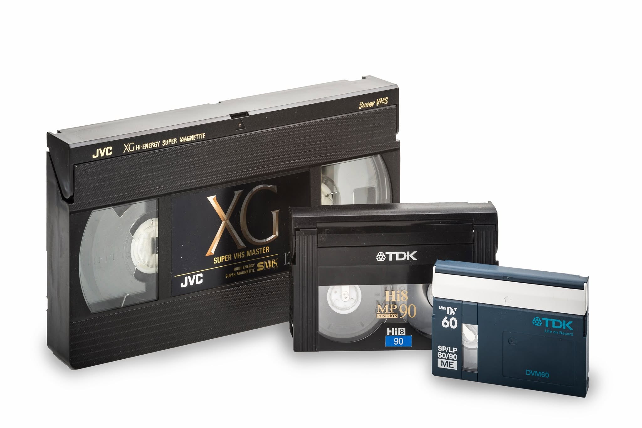Cassette VHS, Hi8 e MiniDV